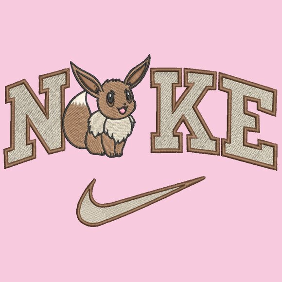 Nike Pokemon Eevee Embroidered Adult Unisex Crewneck Sweatshirt Cozy - Picture 6 of 13